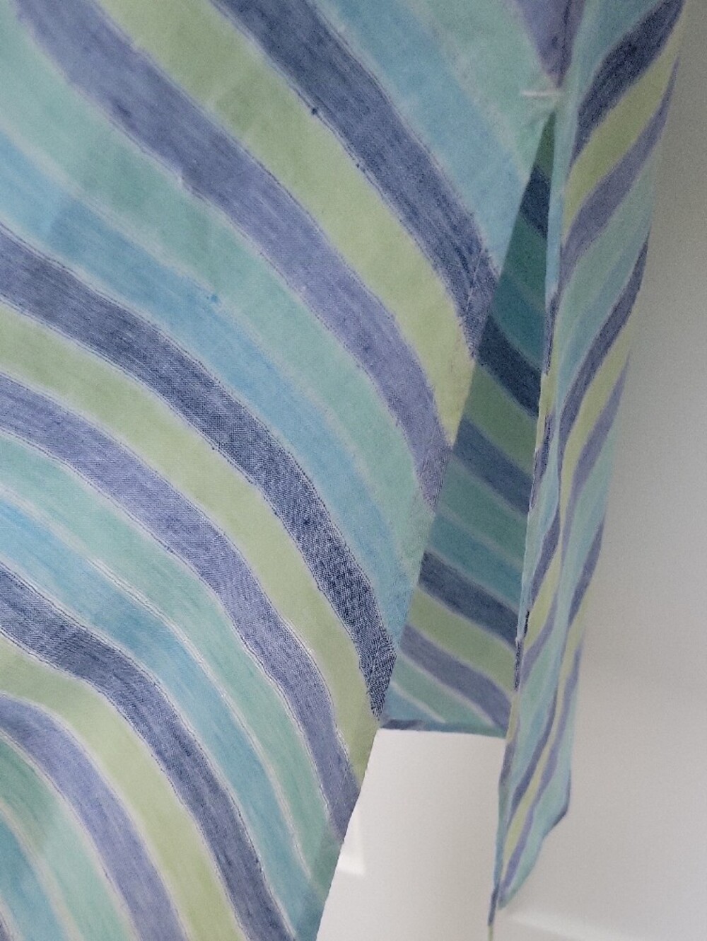 J. Jill Linen Blue and Lime Striped V‑Neck Maxi Dress - Picture 6 of 8